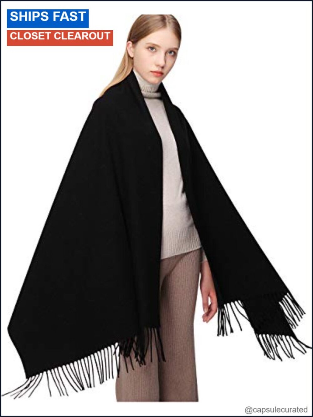 100% Wool Pashmina Shawl Wrap Women Warm Winter Scarf Soft Gift